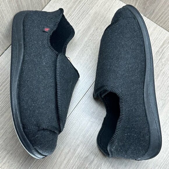 Lesvago Shoes Mens Size 10 Diabetic Slipper Adjustable Slip On Comfort Black - Picture 9 of 12